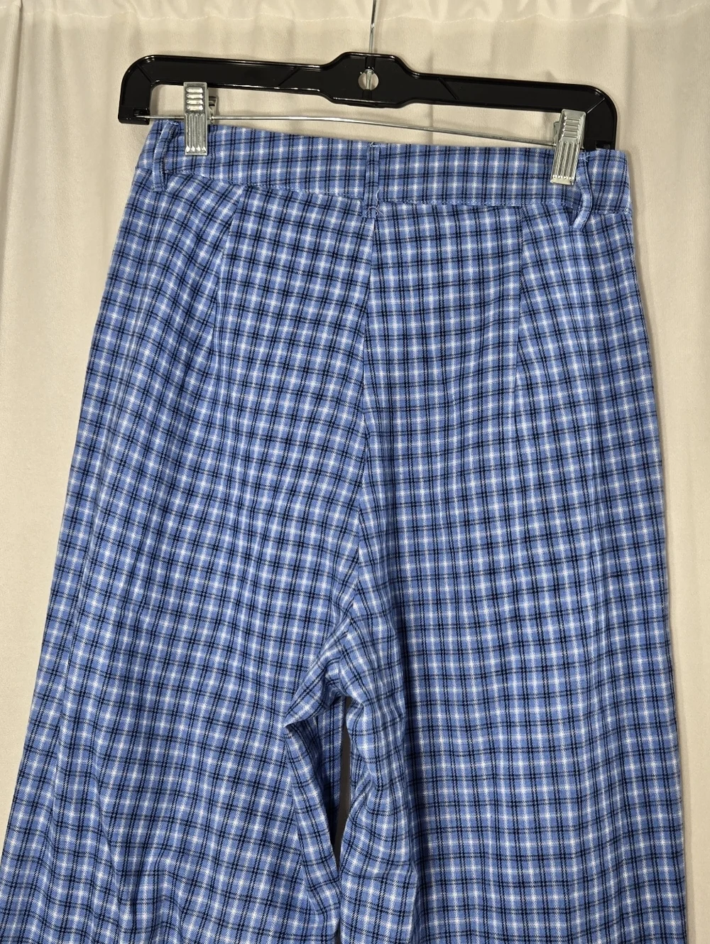 Daisy Street For Hot Topic Blue Plaid Wide Leg Trouser Blue NWT Sz Small
